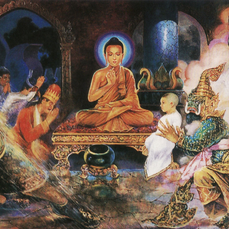 Picture Buddha, Alavaka, Enlightenment, Triple Gem